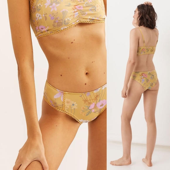 New spell designs wild bloom bloomer panty gold S - Picture 3 of 16